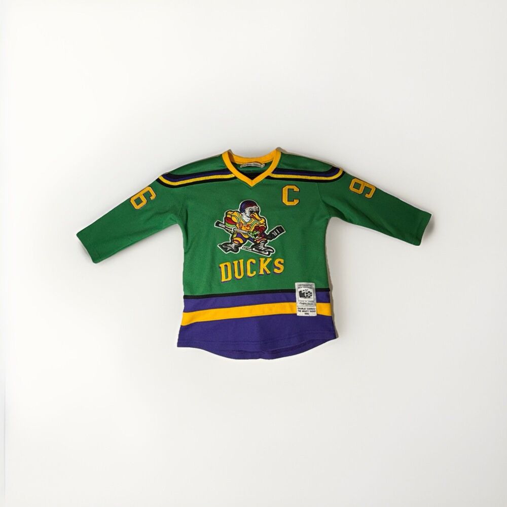 Headgear Classics Charlie Conway Mighty Ducks 1992 Hockey Jersey Youth Medium